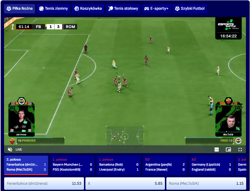 Zakłady live Bankonbet