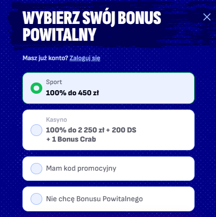 Bonus powitalny Bankonbet